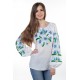 Boho Style Ukrainian Embroidered Folk Blouse "Glo" Mallows